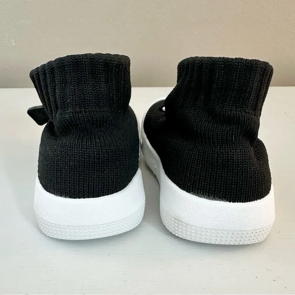 Black Knit Sock Slip on Walking Shoe 18 Months